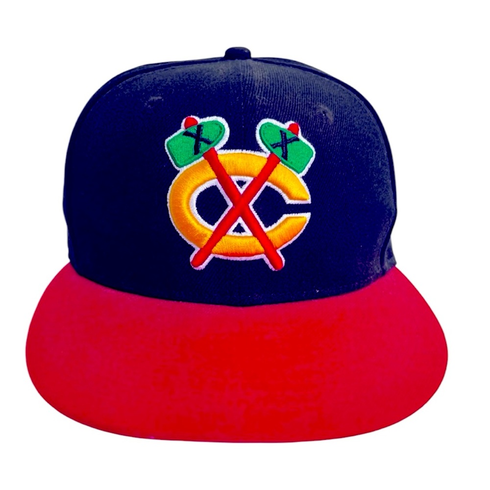 National Hockey League Red/Black Hat Chicago Blackhawks by New Era.  Size = 7.25